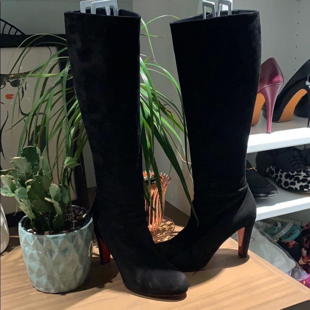 Suede Christian Louboutin Knee High boots Sz 35